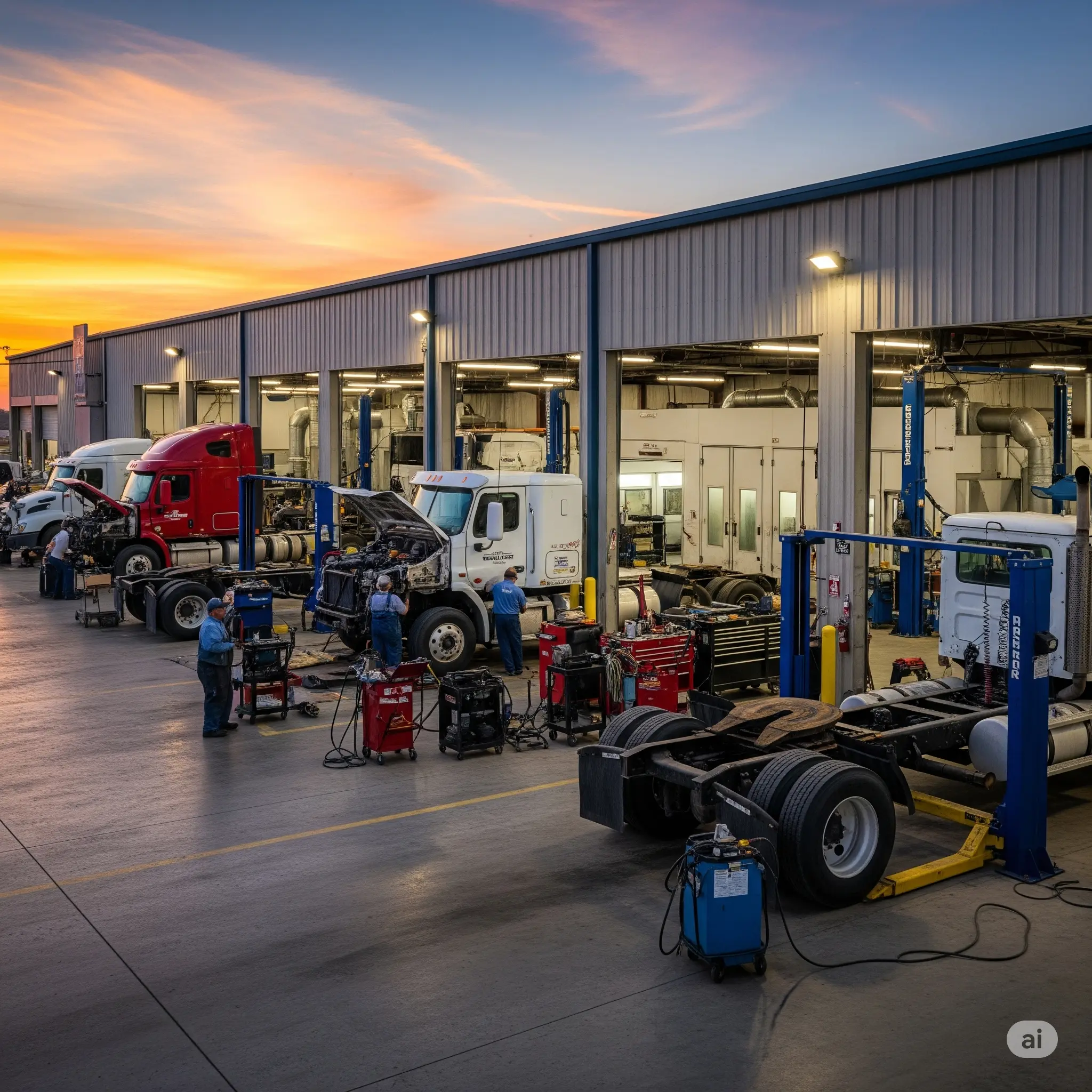 semi truck collision repair near me