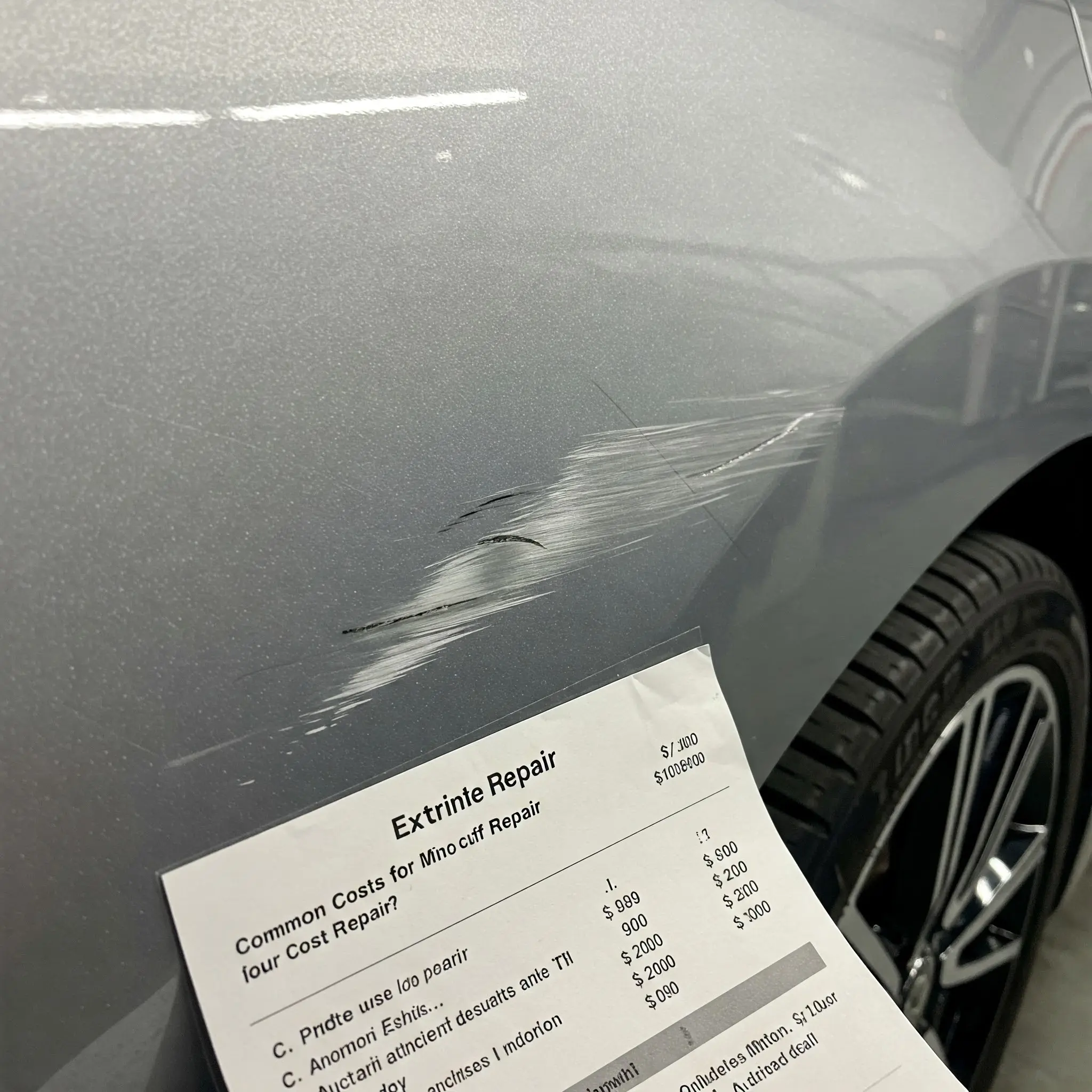 car scuff repair cost