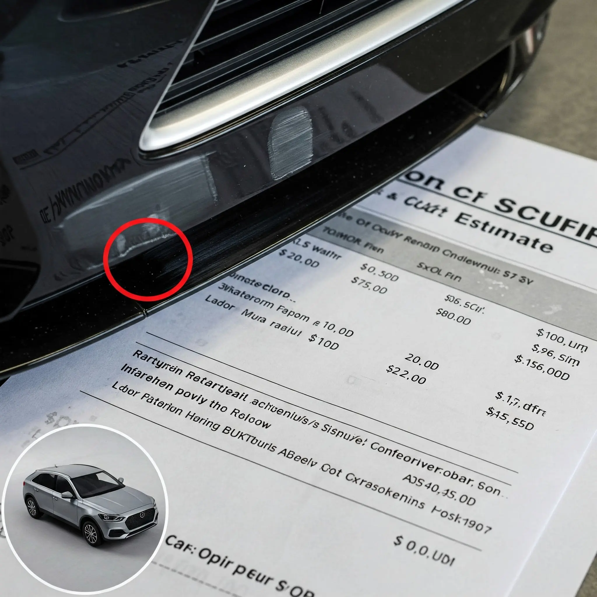 car scuff repair cost