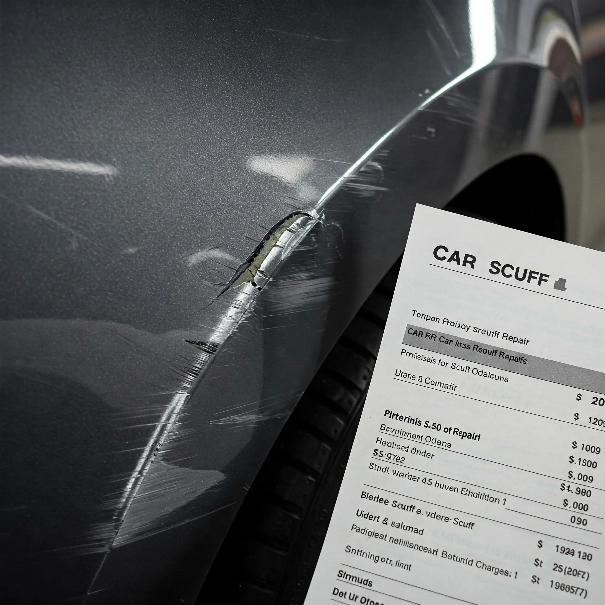 car scuff repair cost