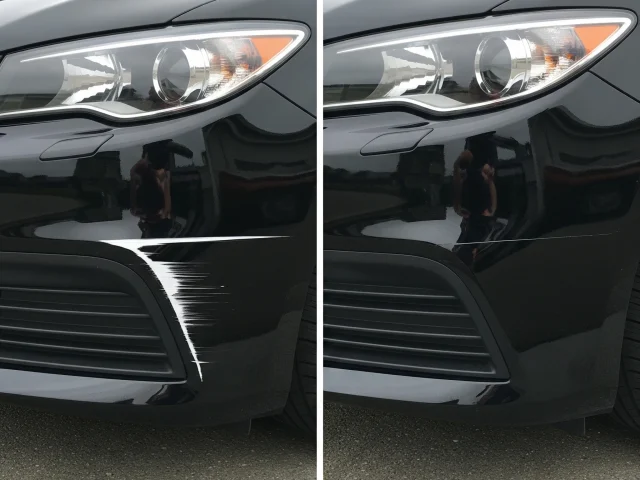 Black Plastic Bumper Scratch Repair